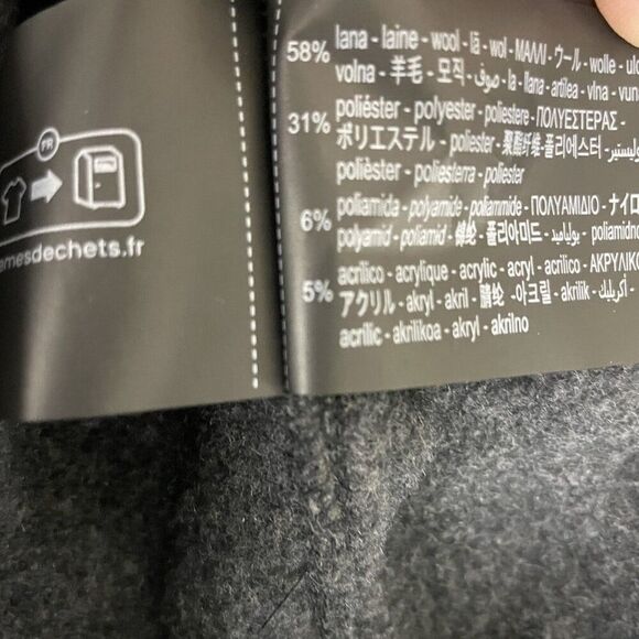 Zara Mens Sweatshirt Size S Dark Gray Fleece Quarter Zip Pullover 4081/479 NWOT - Picture 10 of 15